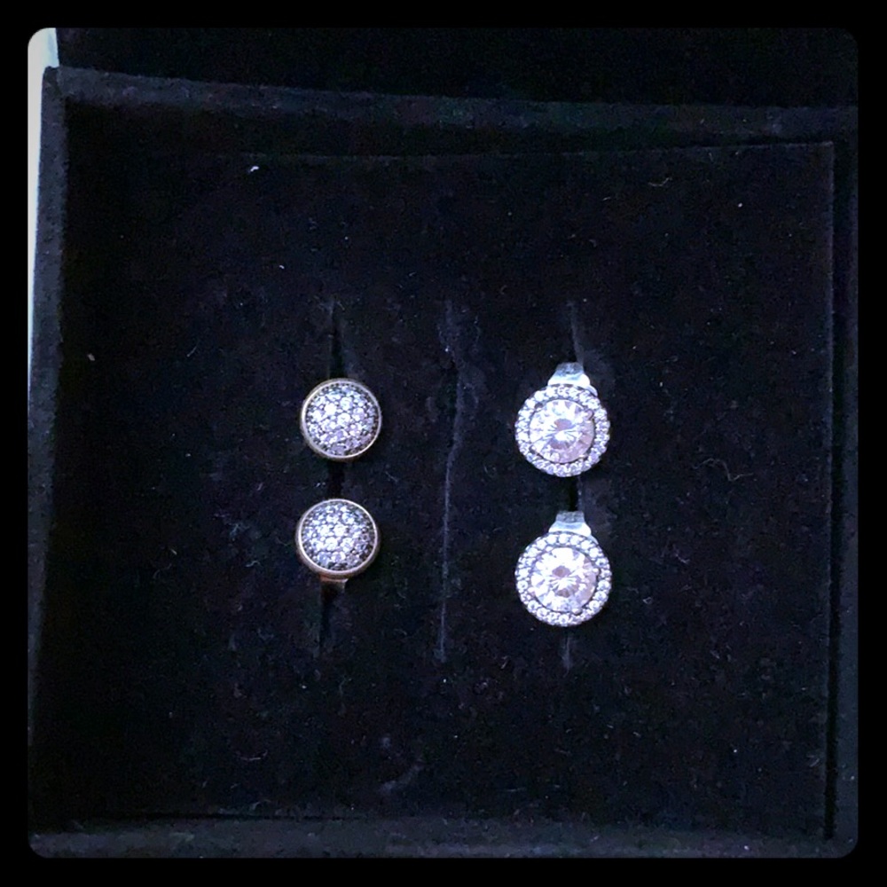 Pandora silver earrings